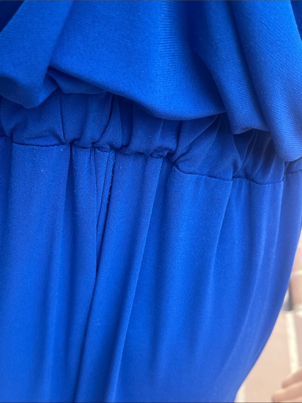 Vince Camuto Drapey Royal Blue Halter Jumpsuit - Picture 11 of 12